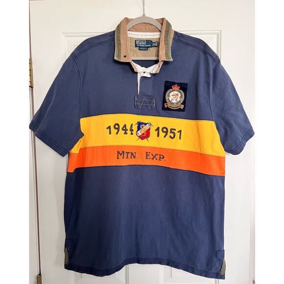 Vintage Ralph Lauren Men’s Dhaulagiri Nepal Mountain Expedition Polo - XXL - Picture 1 of 9